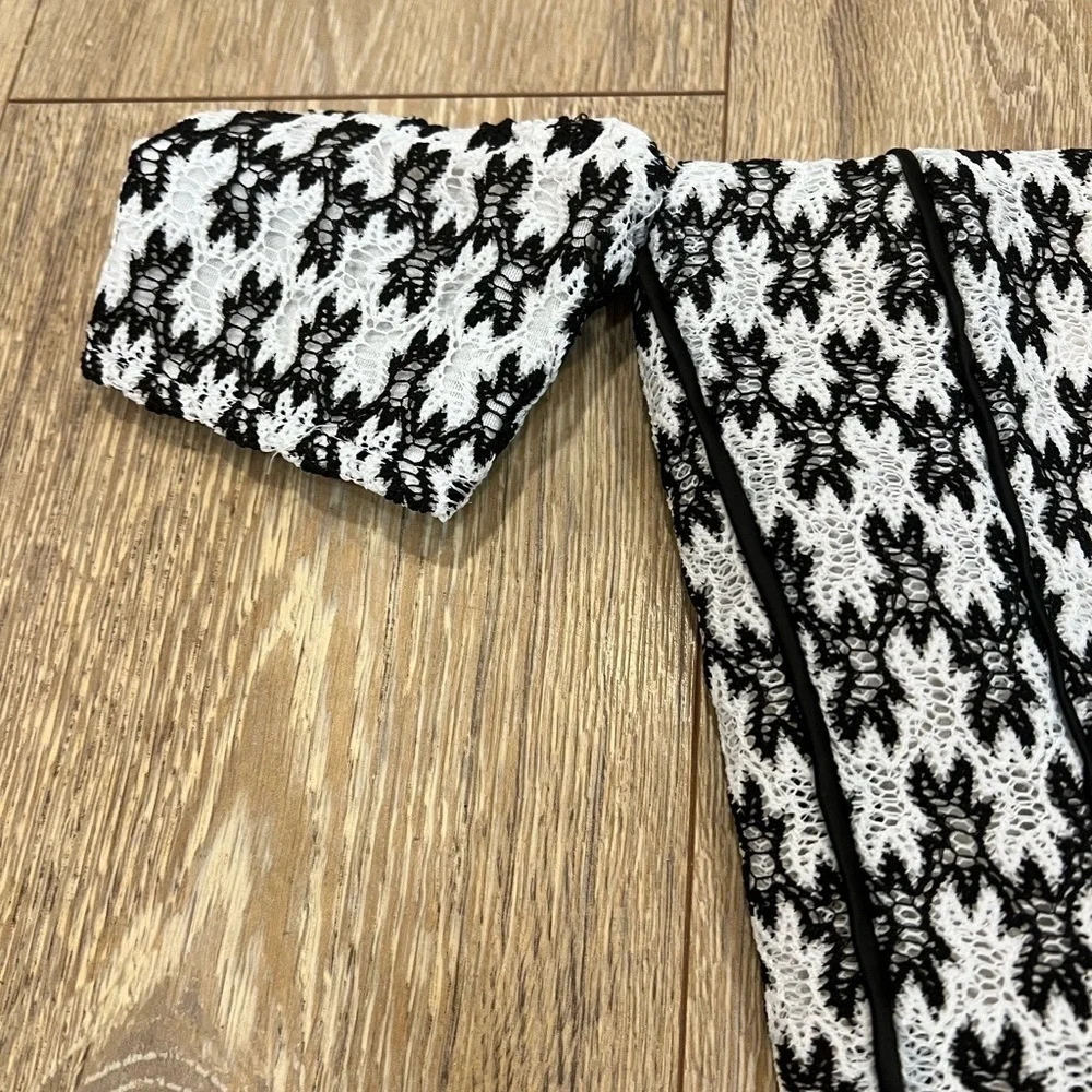 MAJE white and black cropped corset top - Picture 2 of 13